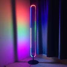 Modern Rgb Corner Floor Lamp Colorful Nordic Standing Lamps for Living Room Decor Indoor Bedroom Minimalist Atmosphere Led Lamps 2024 - buy cheap