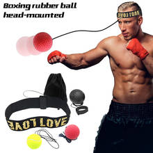 Мяч для тренировки реакции бокса с регулируемой скоростью, наголовник, крепление на голову, оборудование для фитнеса 2024 - купить недорого