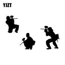 YJZT 16.5M*10.2CM Paintball Army Stickers Fashion Vinyl Car-Styling Decal Black/Silver C31-0239 2024 - buy cheap