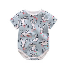 2021 New Cotton Newborn short sleeve baby bodysuits Girl Boy clothes overalls neck baby Jumpsuit kids clothing Infant 0-18M 2024 - buy cheap