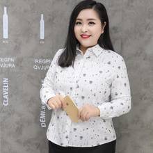 Ethnic 2020 OL Autumn Blouses White Floral Print Shirt Plus Size Blouses For Women 7xl 8xl 9xl Blusas Femininas Ladies Tops A448 2024 - buy cheap