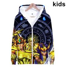 3 To 14 Years Kids Hoodies Saint Seiya 3d Print Hoodie Sweatshirt Boys Girls Knights Of The Zodiac Jacket Coat Children Clothes 2024 - buy cheap