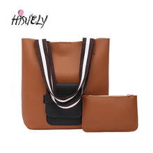 HISUELY New Fashion Bucket Shoulder Bag Women Handbags High Quality Pu Leather Bag Ladies Patchwork Purse And Shoulder Bolsas 2024 - buy cheap