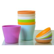 Vaso de plástico colorido para plantas, 8 peças, 4 polegadas, pequeno, vaso de flores, interior, vaso para plantas, para mesa de casa de escritório com palete/bandejas (azul, purpl 2024 - compre barato