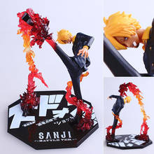 One Piece zero Fire Battle Sanji  Action Figure OP Luffy Crew Figurines Statue Model 17cm T30 2024 - buy cheap