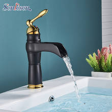 Senlesen Basin Faucet Black Bathroom Tap Mixer Tap Deck Mounted Basin Sink Faucet Hot and Cold Water 2024 - buy cheap