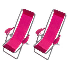 2 Set Plastic 1/6 Beach Deck Chair For Dollhouse Miniature Accessory 2024 - buy cheap