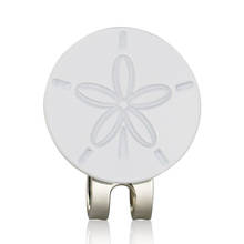 Pack 2 Pcs Golf Ball Marker w Magnetic Golf Hat Clip White Flower Golf Training Aids Mark Ball Position 2024 - buy cheap