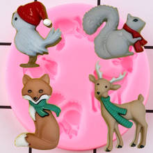 DIY Woodland Creatures Silicone Molds Fox Deer Birds Squirrel Candy Chocolate Mould Cupcake Topper Fondant Cake Decorating Tools 2024 - buy cheap