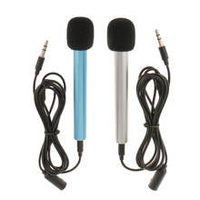 2Pcs 3.5mm Studio Wired Microphone Handheld Mic karaoke Microphone for iPhone Samsung Xiaomi Huawei Smartphone PC Laptop Singing 2024 - buy cheap