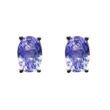 Dazzing tanzanite stud earrings 4*6mm natural tanzanite gemstone earrings solid 925 silver tanzanite earring small gem earrings 2024 - buy cheap