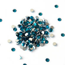 Decoración de uñas de cristal, Color circonita azul, diamantes de imitación para uñas, nuevos diseños de manicura 2024 - compra barato