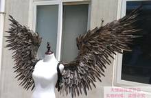 angel stage show prop Amazing Gray Devil feather wings Cosplay photography Game Display Game shooting catwalk model 2024 - buy cheap