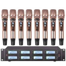 Professional wireless microphone system Metal handheld microphone for wireless UHF microphone for school outdoor church stage 2024 - buy cheap