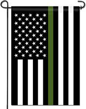 Double Sided Premium Garden Flag, Thin Green Line USA Decorative Garden Flags 2024 - buy cheap