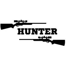 Hunter with Two Guns Sniper Rifle Funny Car Sticker Automobiles Motorcycles Exterior Accessories Vinyl Decal,20cm*8cm 2024 - buy cheap