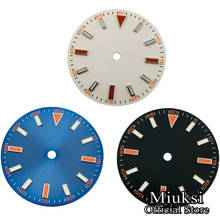 Miuksi indicador de relógio estéril, 29mm, movimento, compatível com eta 2824/2836, mingzhu 2d 2813/3804, miyota8205/8215/821a/82series 2024 - compre barato