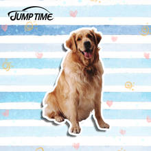 Jump Time 13cm x 8.1cm For Golden Retriever Pet Dog Graphics Funny Car Stickers Vinyl DIY Bumper JDM Waterproof Fine Decals 2024 - buy cheap