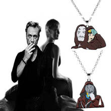 TV House of Cards Jewelry Enamel Cosplay Mask Pendant Necklace Salvador Dali Professor Cartoon Character Necklace Colar 2024 - buy cheap