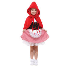 Little Red Riding Hood cosplay kids girl costume halloween fancy dress clothing for children whole set 2024 - buy cheap