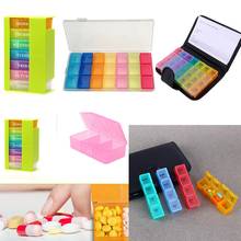 Portable 21/28 Grids Pills Box Holder Tablet Pill Case Medicine Storage Organizer Healthy Care Tool Rainbow Color with PU Bag 2024 - buy cheap