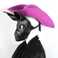 Máscara con Orejas de conejo para mujer, máscara con orejas de conejo, casco para fiesta de Halloween, accesorios de disfraz, regalo de cumpleaños, entrega rápida 2024 - compra barato