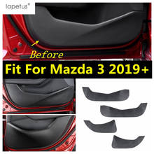 Наклейка на дверь автомобиля против ударов, защитная пленка с боковыми краями, защита от царапин, внутренний декор, крышка, аксессуары для Mazda 3 2019 - 2021 2024 - купить недорого