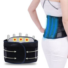 Cinta de apoio lombar magnética, 9 peças de aço, auto-aquecimento, faixa de apoio da coluna, costas, corretor de postura, alívio da dor 2024 - compre barato