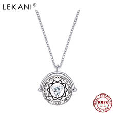 LEKANI 925 Sterling Silver Necklace For Women Or Man Chakras Triangle Austria Crystal Yellow Necklaces Magic Pendent Jewelry 2024 - buy cheap