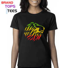 Прямая поставка; Растаман Лев Король футболка растафари Ямайка футболка с принтом "Лев Иуды" модные топы, футболки в стиле «хип-хоп классная женская футболка 2024 - купить недорого