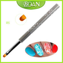 BQAN  1PCS #6 Gel Brush Round Handle Brush Liner Nail Cuticle Cleaning Tools Powder Dust Clean Pen Painting Draw Manicure 2024 - купить недорого
