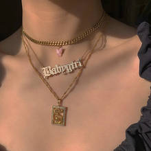 Colares femininos de 3 tamanhos, colar de ouro multicamadas com estampa de borboleta e totem de dragão, joias para festa 2024 - compre barato