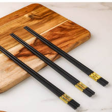 New 10 Pair Chopsticks Alloy Non-Slip Sushi Food Sticks Chop Sticks Chinese Gift Reusable Chopsticks Kitchen Tools Dropshipping 2024 - buy cheap