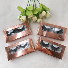 False Eyelashes Natural Thick Long Eye Lashes 25mm 3D lASH with Rose Gold Paper Lash Box 2024 - buy cheap