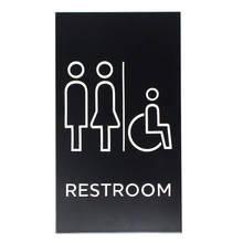 Plastic Custom Acrylic Restroom Wall Mount Toilet Sign Plate Board 2024 - buy cheap