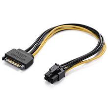Cable de Alimentación Sata Sata15 Pin a 6 Pin PCI Express Images, tarjeta de vídeo Adaptador de Cable de alimentación (8 pulgadas) 2024 - compra barato
