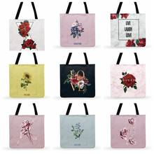 Queen Rose Magnolia Painting Print Tote Bag For Women Casual Tote Foldable Shopping Bag Outdoor Beach Bags Ladies Shoulder Bag 2024 - buy cheap