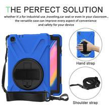 Cover Case for Samsung Galaxy Tab A 8.0 P200 P205 2019 360Rotating Tablet Stand Cover Shockproof Rugged Duty Shoulder Strap Case 2024 - buy cheap