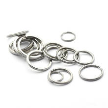 20pcs 304 Stainless Steel Round Flat Split Keychain Ring 15/20/25/28/30mm Ring Circles For Keychain Making DIY 2024 - buy cheap