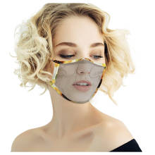 Máscara facial transparente #40, máscara para adultos de malha respirável lavável e reutilizável, à prova de poeira e poluição, 1 peça 2024 - compre barato