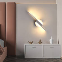 Nordic conduziu a lâmpada de parede quarto lâmpada cabeceira luxo sala estar fundo arandela linha corredor decoração luz moderno e minimalista 2024 - compre barato