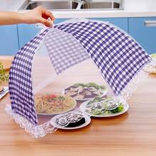 40  Kitchen Folded Mesh Food Cover Anti Fly Mosquito Umbrella Hygiene Grid Style Food Dish Cover BBQ Picnic Kitchenware 2024 - buy cheap