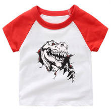 Boys & Girls Cartoon T-shirts Kids Dinosaur T Shirt For baby Boys shirt Children Summer T-shirt Cotton Tops Clothing 2024 - buy cheap