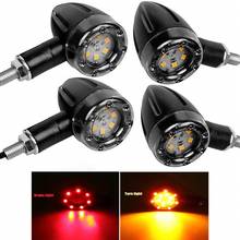 4Pcs Retro Bullet Motorcycle LED Turn Signal Light Brake Indicator Tail Lights Running Lamp Universal For BMW Honda 2024 - buy cheap