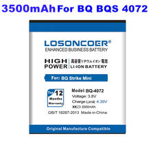 LOSONCOER 3500mAh For BQ-4072 Battery for BQ 4072 BQS 4072 BQS-4072 Strike Mini High Capacity Battery 2024 - buy cheap