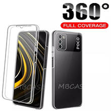 For Xiaomi Poco M3 Case 360 Full Cover Silicone Cases For Xiaomi Poco M3 2020 6.53" Clear Front TPU + Back PC Slim Fundas Capa 2024 - buy cheap