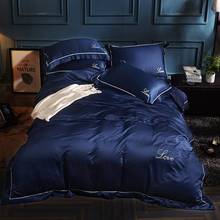 52 Mulberry Silk/cotton Duvet cover Queen King size Solid color Bedding Quilt Cover A version:Real silk / B version:100%cotton 2024 - buy cheap