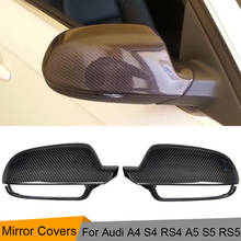 Carbon Fiber Replacement Side Mirror Covers Trims for Audi A4 B9 2013-2015 & A5 2010-2015 Rear View Mirror Covers Caps 2024 - buy cheap