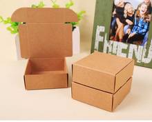 Подарочная Коробка для мыла ручной работы, 30 шт., маленькая картонная крафт-бумага крафт, коробка для конфет, маленькая Коричневая Картонная бумажная упаковочная коробка, 2024 - купить недорого