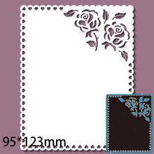 Troqueles de corte de Metal, cuadrícula de tarjetas de rosas huecas, plantilla de decoración de álbum de recortes, grabado en relieve, manualidades de tarjetas de papel DIY, 95x123mm 2024 - compra barato